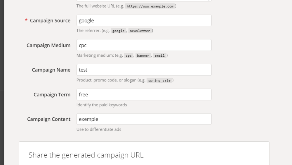 Google URL builder codes – UTM codes for tracking sales